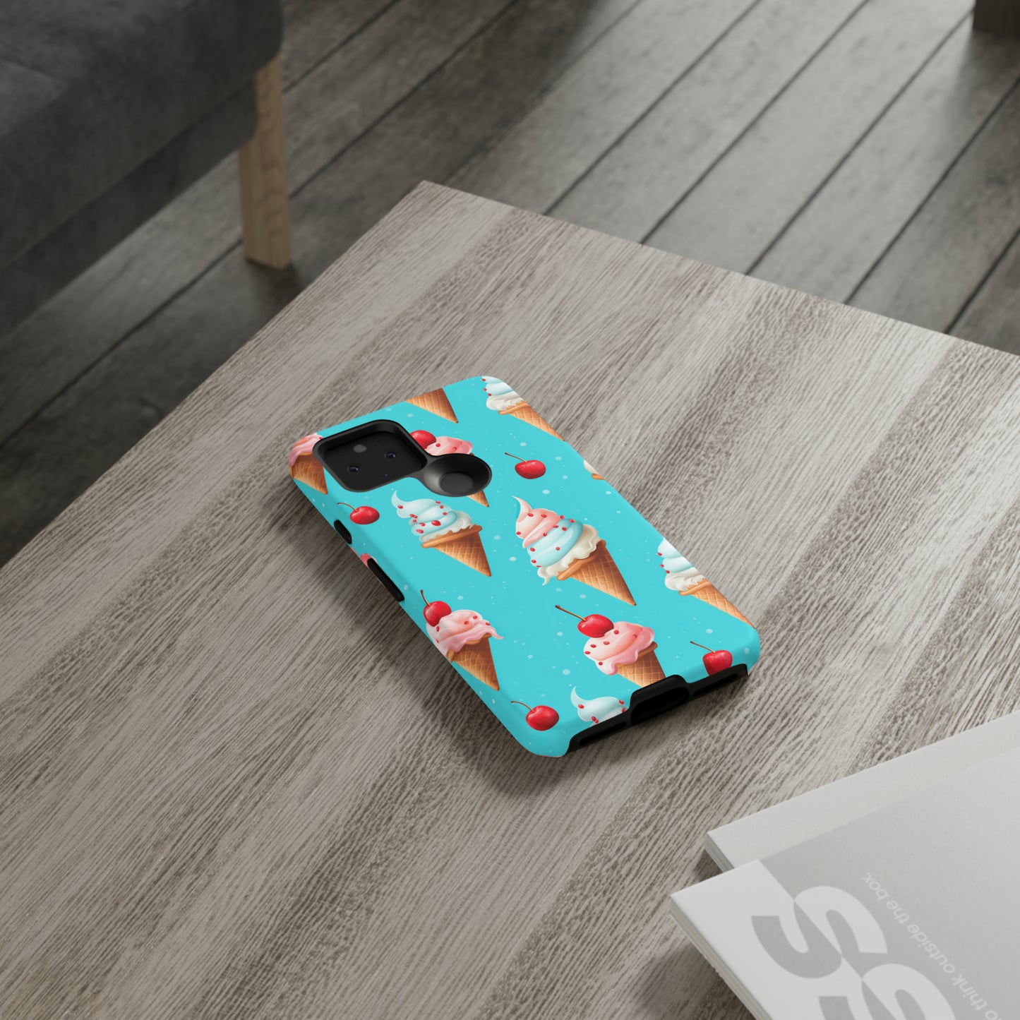 Sundae Funday - Ice Cream Cone Pattern Phone Case - iPhone & Samsung Compatible Phone Case Pattern Symphony Google Pixel 5 5G Matte 