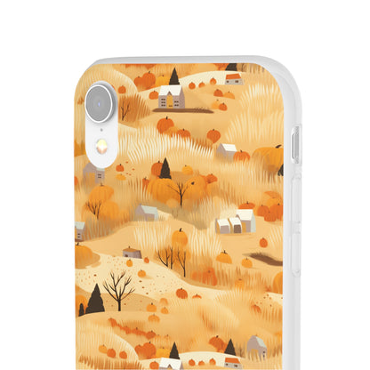 Harvest Homestead: Whimsical Autumn Villages - Flexible Phone Case