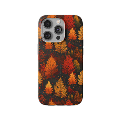 Bronzed Forest: A Chromatic Landscape - Flexible Phone Case