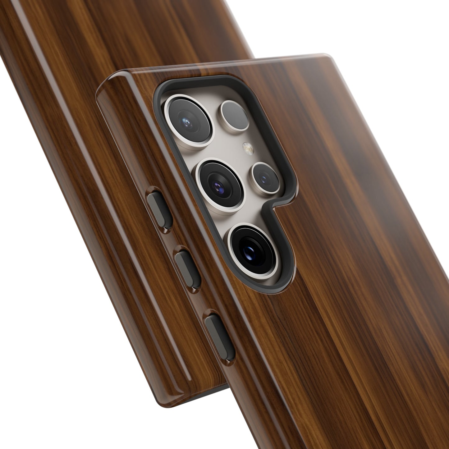 Luxurious Faux Dark Walnut Essence Phone Case - Rich and Refined Natural Wood Design - Tough Cases