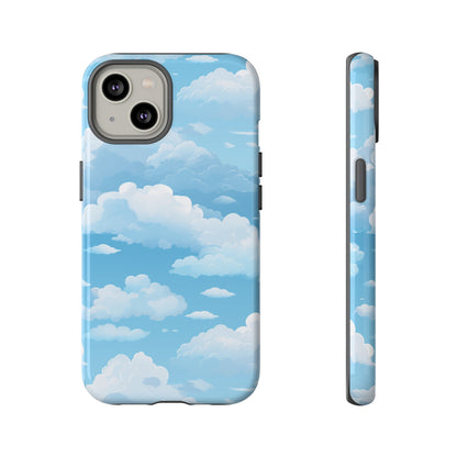 Azure Horizon Phone Case - Majestic Sky & Cloud Pattern - Tough Phone Case