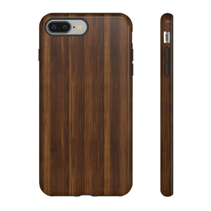 Luxurious Faux Dark Walnut Essence Phone Case - Rich and Refined Natural Wood Design - Tough Cases