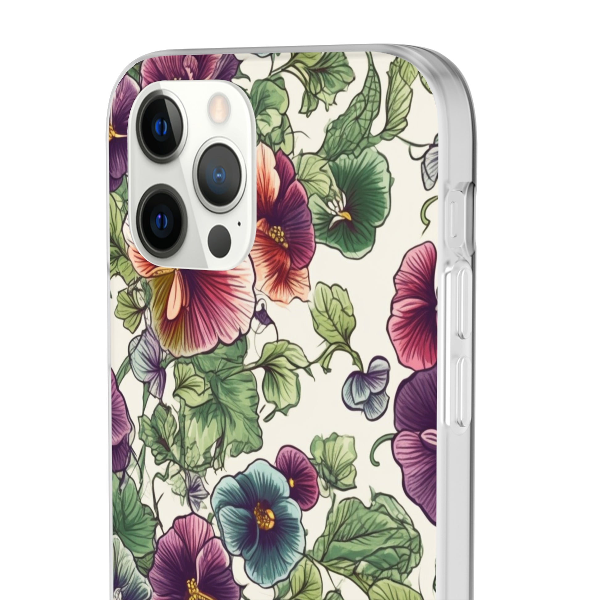 Watercolour Pansy Phone Case - Delicate Floral Elegance - Spring Collection - Flexi Cases Phone Case Pattern Symphony   