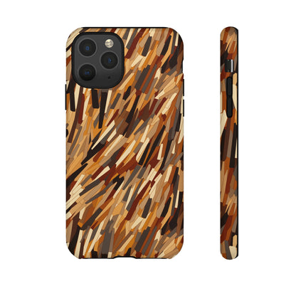 Fragmented Forest: Autumn's Abstract Palette Tough Phone Case