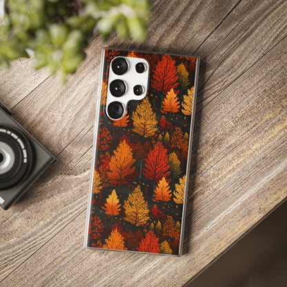 Bronzed Forest: A Chromatic Landscape - Flexible Phone Case