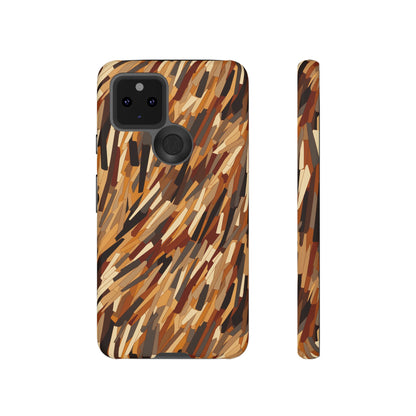 Fragmented Forest: Autumn's Abstract Palette Tough Phone Case