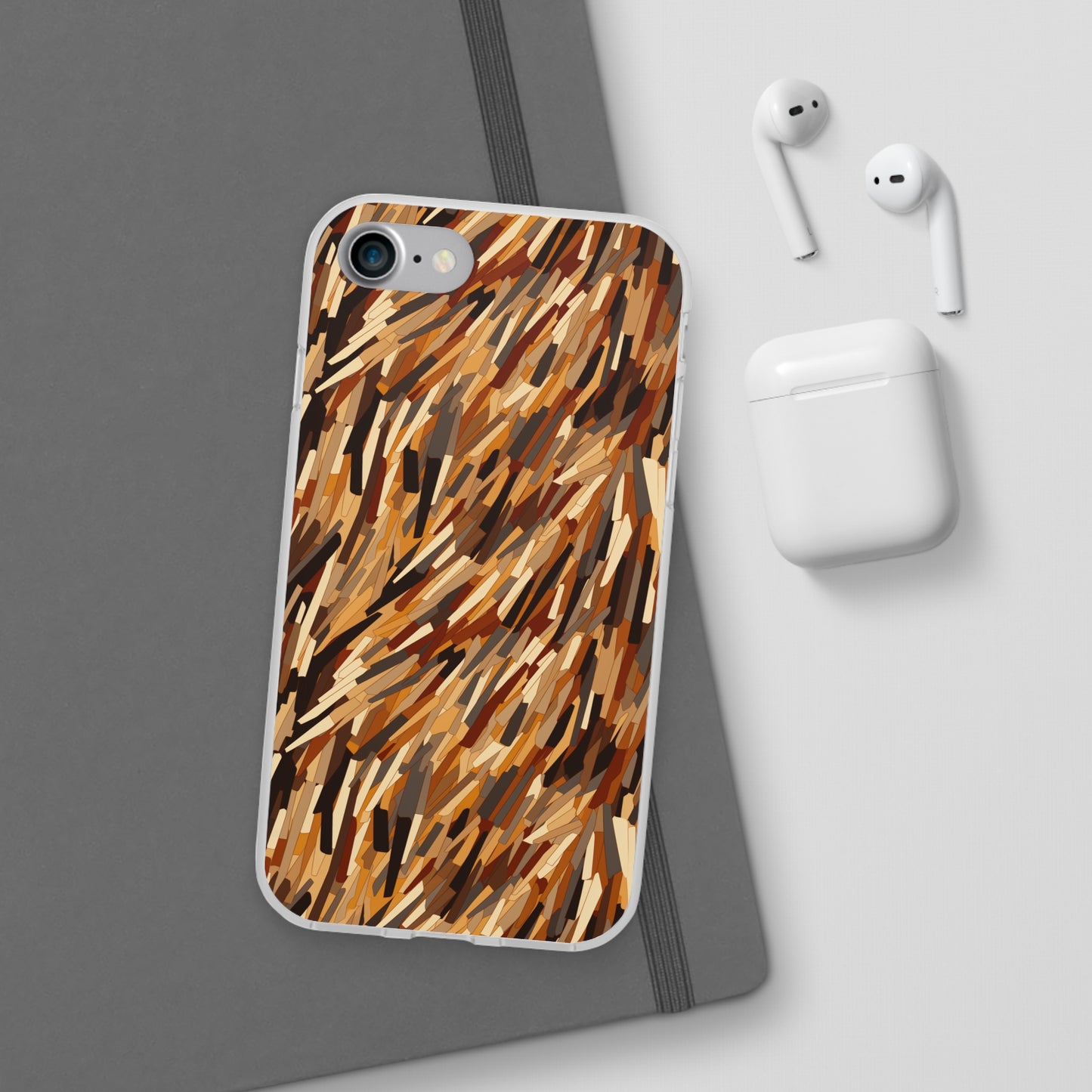 Fragmented Forest: Autumn's Abstract Palette Flexible Phone Case