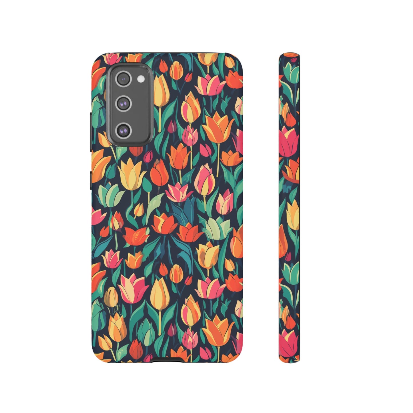 Tulip Medley Tough Phone Case - Vibrant Spring Floral Design