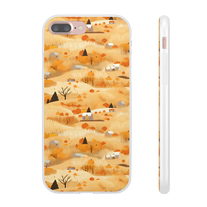 Harvest Homestead: Whimsical Autumn Villages - Flexible Phone Case