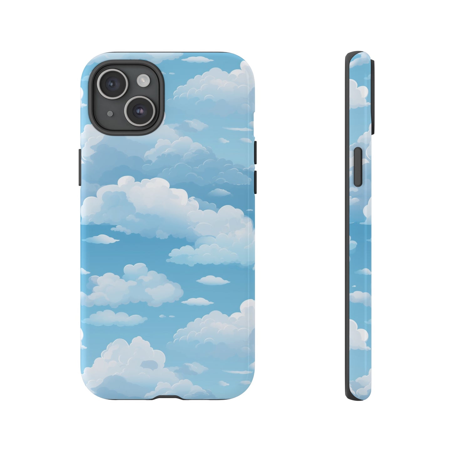 Azure Horizon Phone Case - Majestic Sky & Cloud Pattern - Tough Phone Case