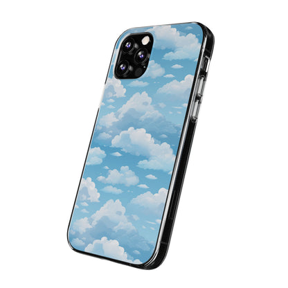 Boundless Azure Horizon - Calm Sky Design Soft Phone Case for IPhone, Samsung, and Google Pixel Phone Case Pattern Symphony   