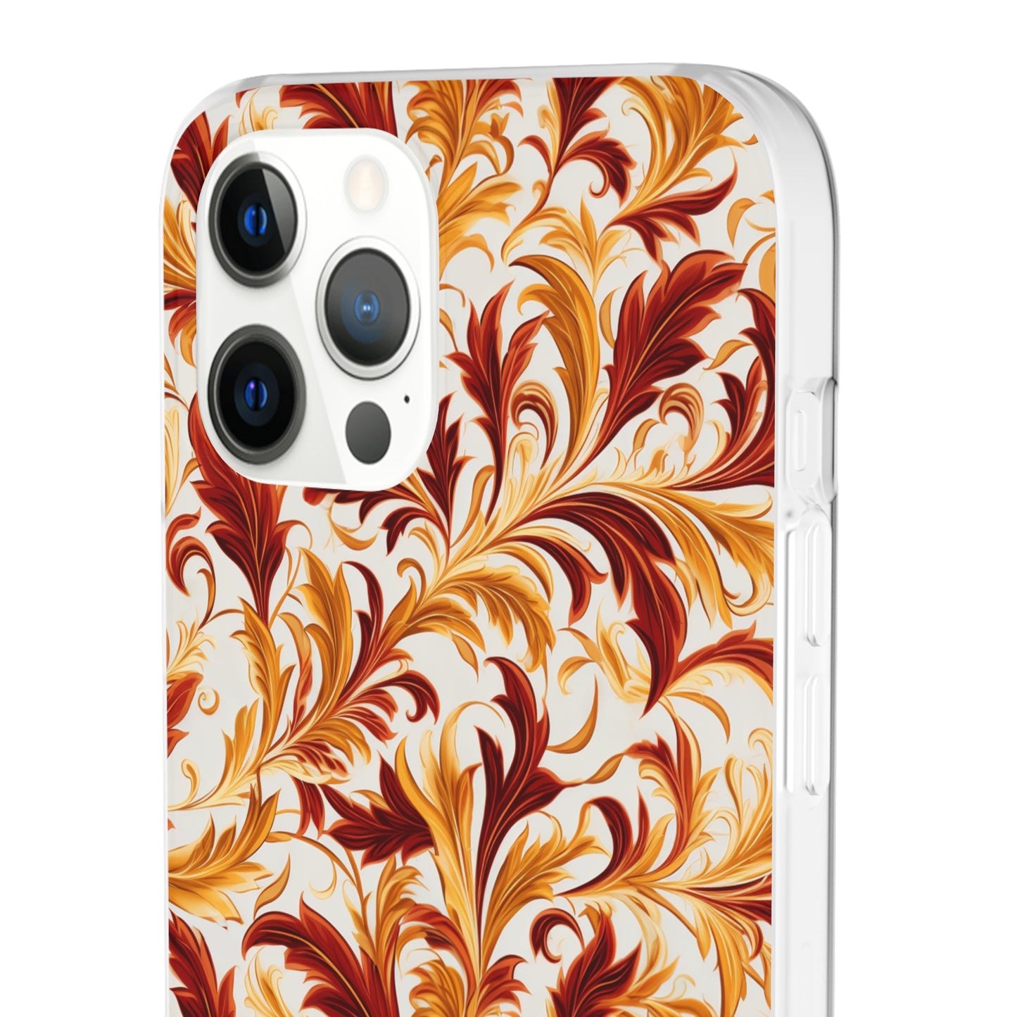 Swirling Autumn: Vortexes of Fall Foliage in Gold and Bronze - Flexible Phone Case