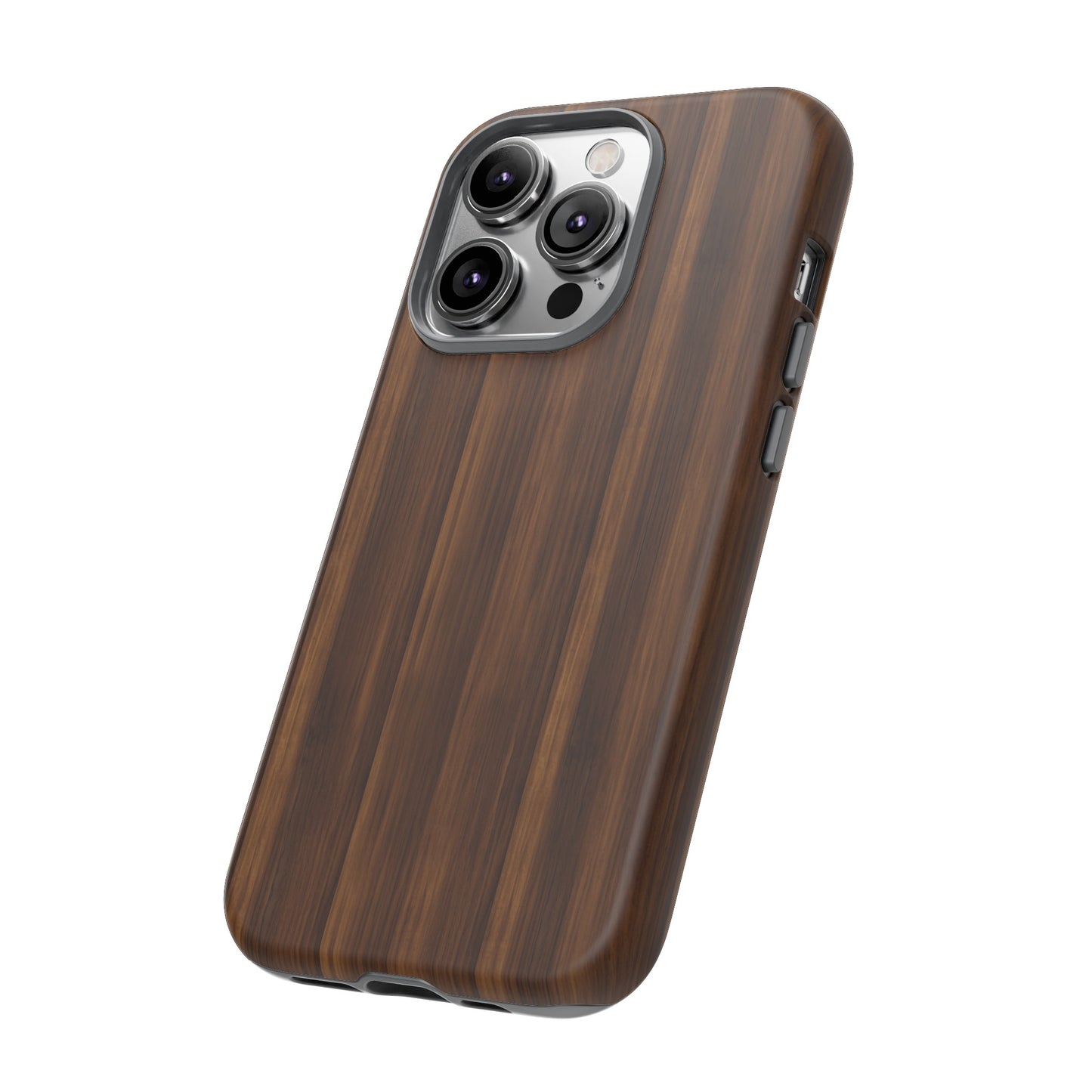 Luxurious Faux Dark Walnut Essence Phone Case - Rich and Refined Natural Wood Design - Tough Cases