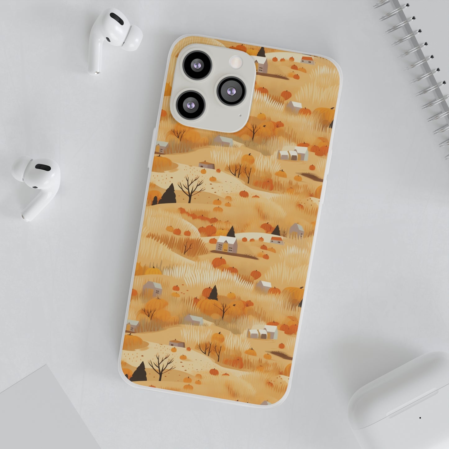 Harvest Homestead: Whimsical Autumn Villages - Flexible Phone Case