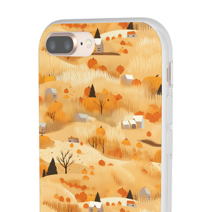 Harvest Homestead: Whimsical Autumn Villages - Flexible Phone Case