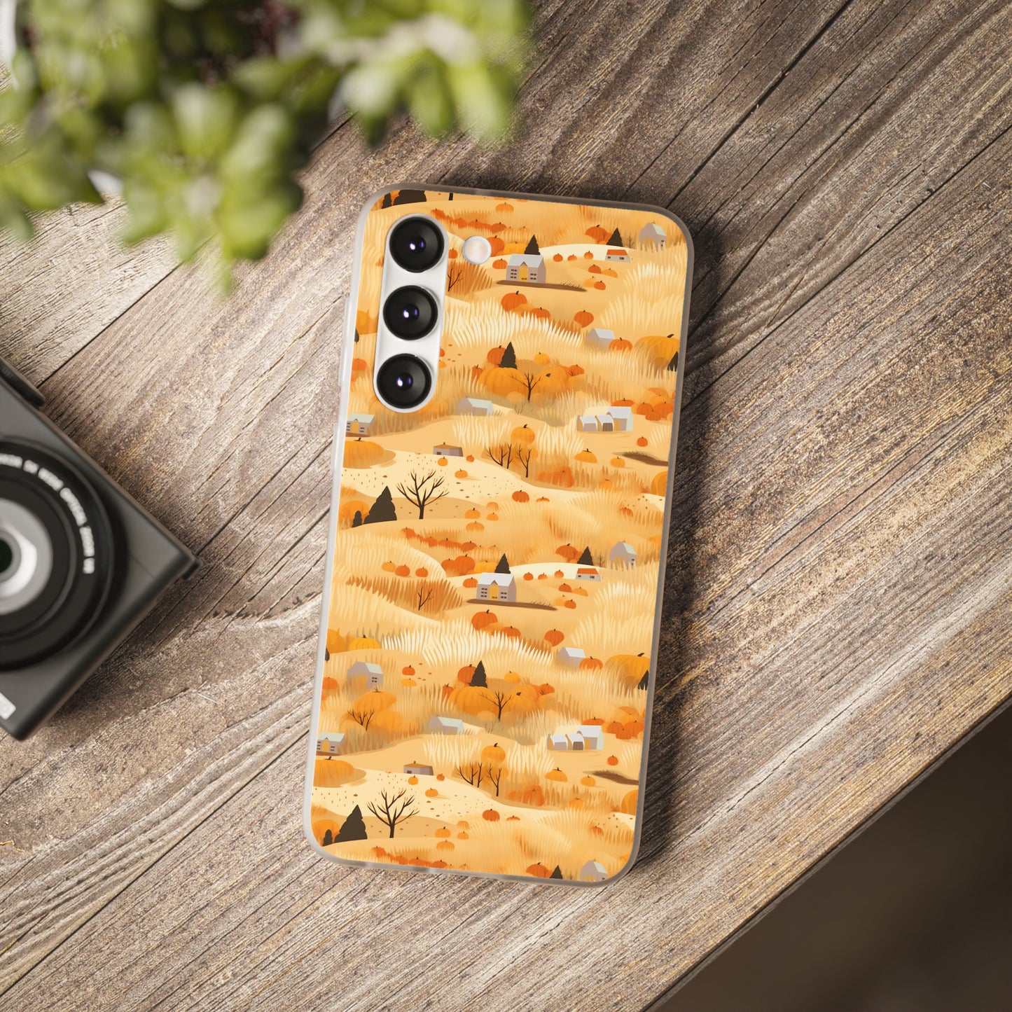 Harvest Homestead: Whimsical Autumn Villages - Flexible Phone Case