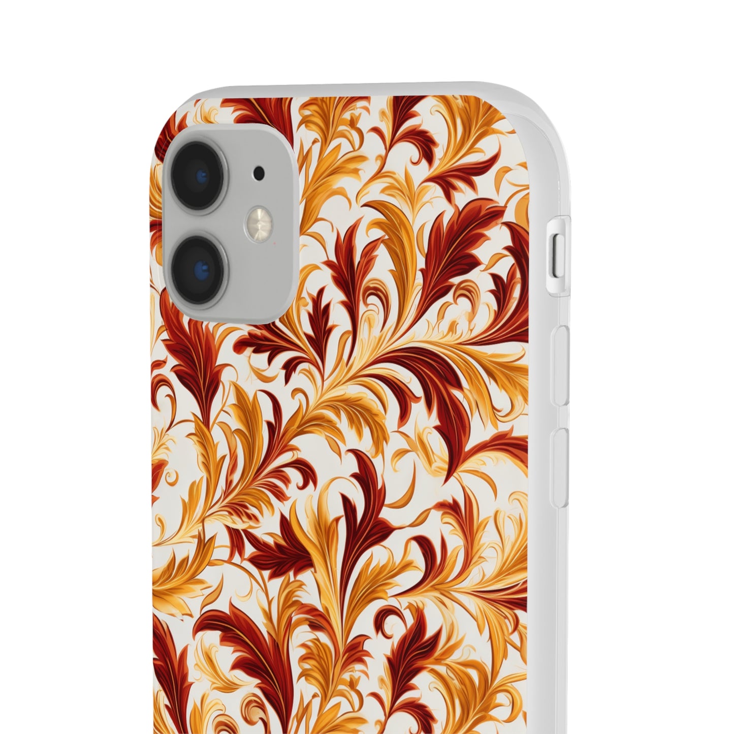 Swirling Autumn: Vortexes of Fall Foliage in Gold and Bronze - Flexible Phone Case