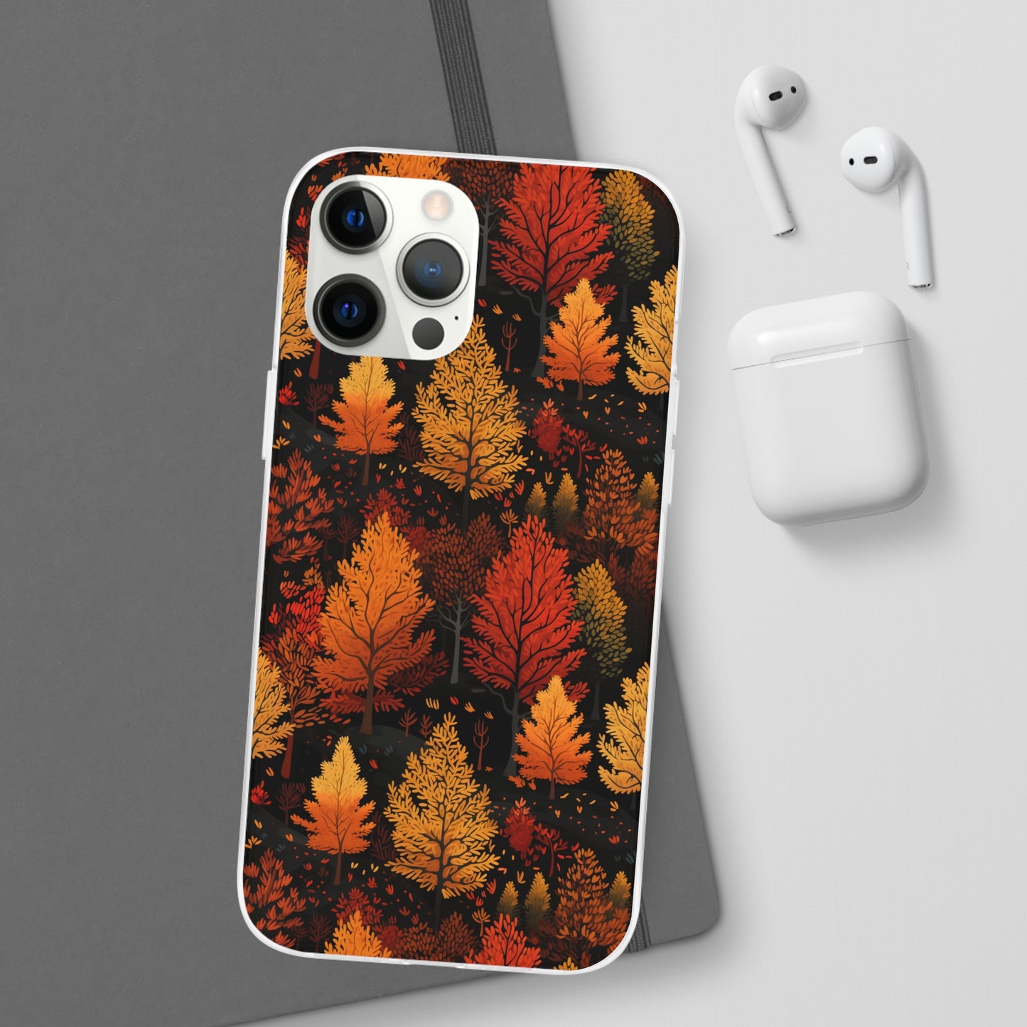 Bronzed Forest: A Chromatic Landscape - Flexible Phone Case