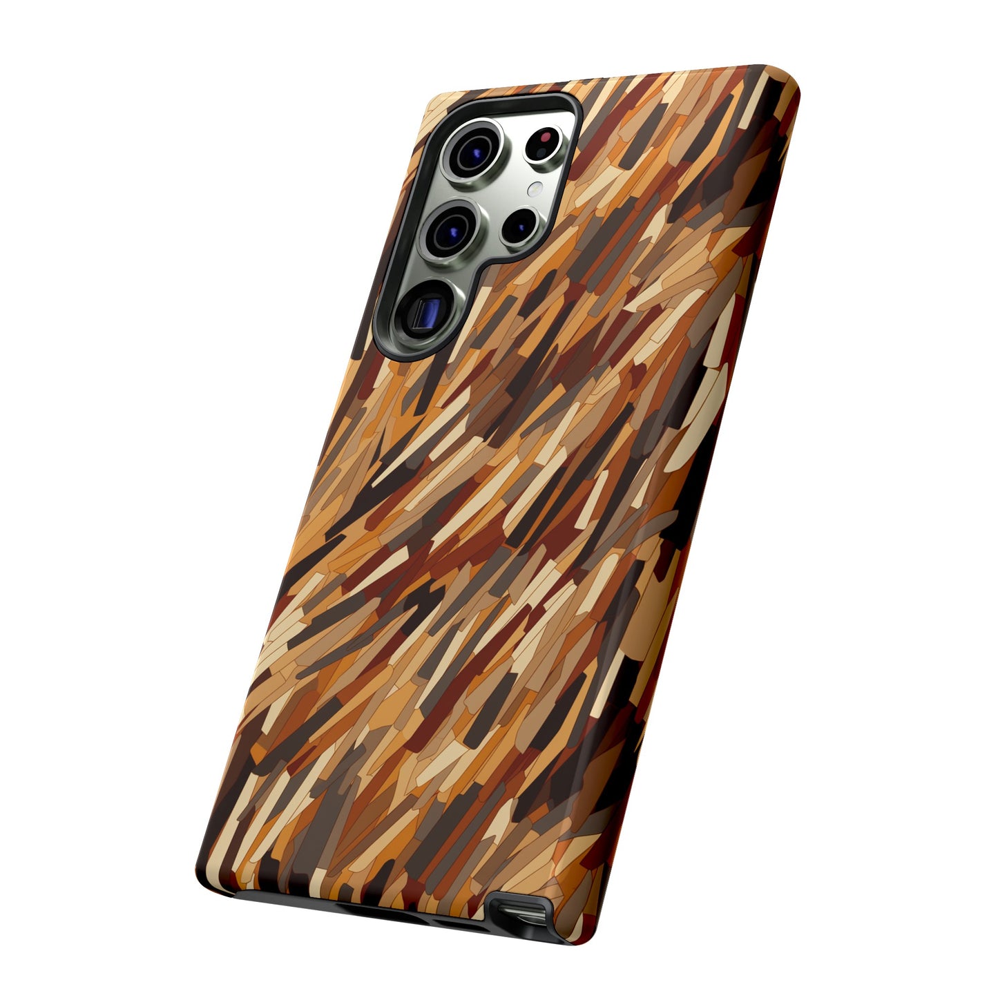 Fragmented Forest: Autumn's Abstract Palette Tough Phone Case