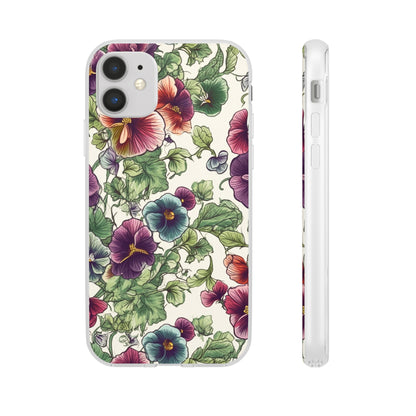 Watercolour Pansy Phone Case - Delicate Floral Elegance - Spring Collection - Flexi Cases Phone Case Pattern Symphony   