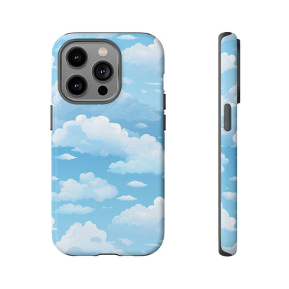 Azure Horizon Phone Case - Majestic Sky & Cloud Pattern - Tough Phone Case