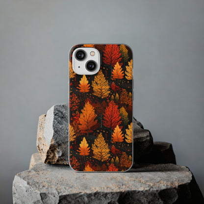 Bronzed Forest: A Chromatic Landscape - Flexible Phone Case