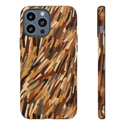 Fragmented Forest: Autumn's Abstract Palette Tough Phone Case