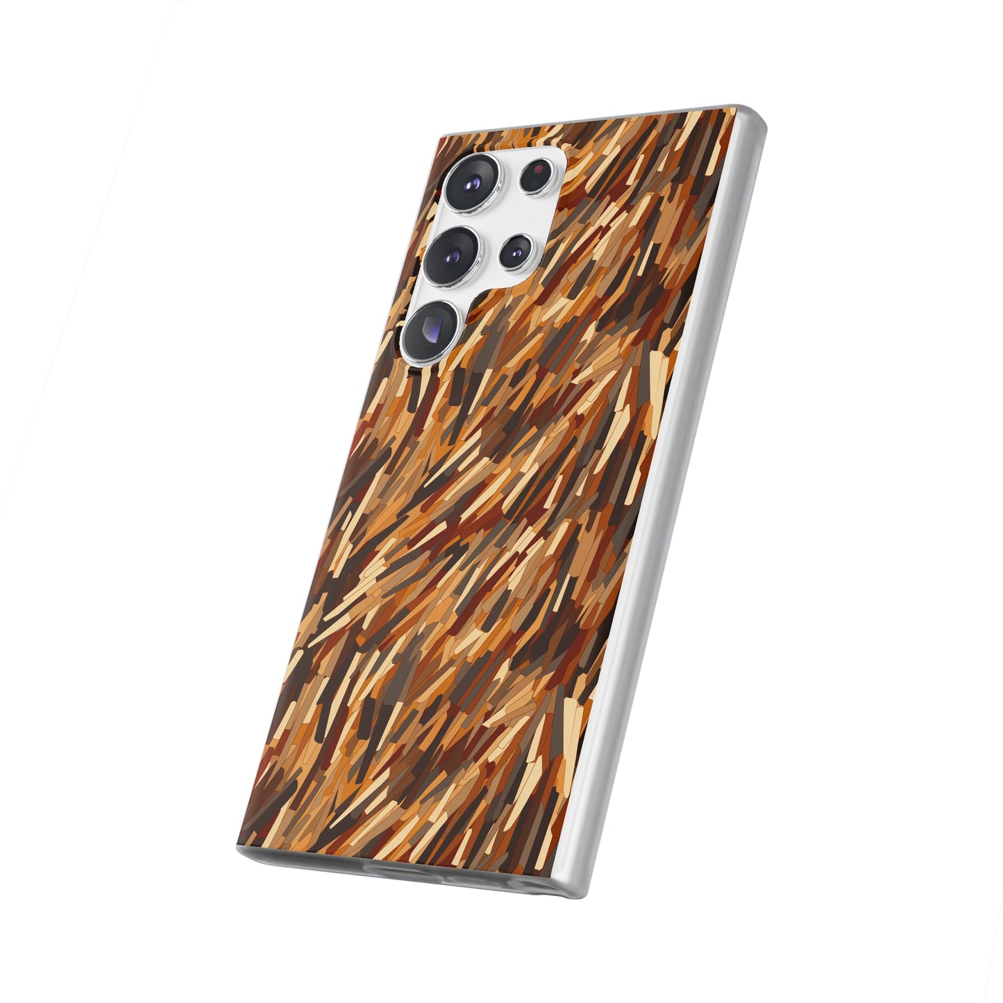 Fragmented Forest: Autumn's Abstract Palette Flexible Phone Case