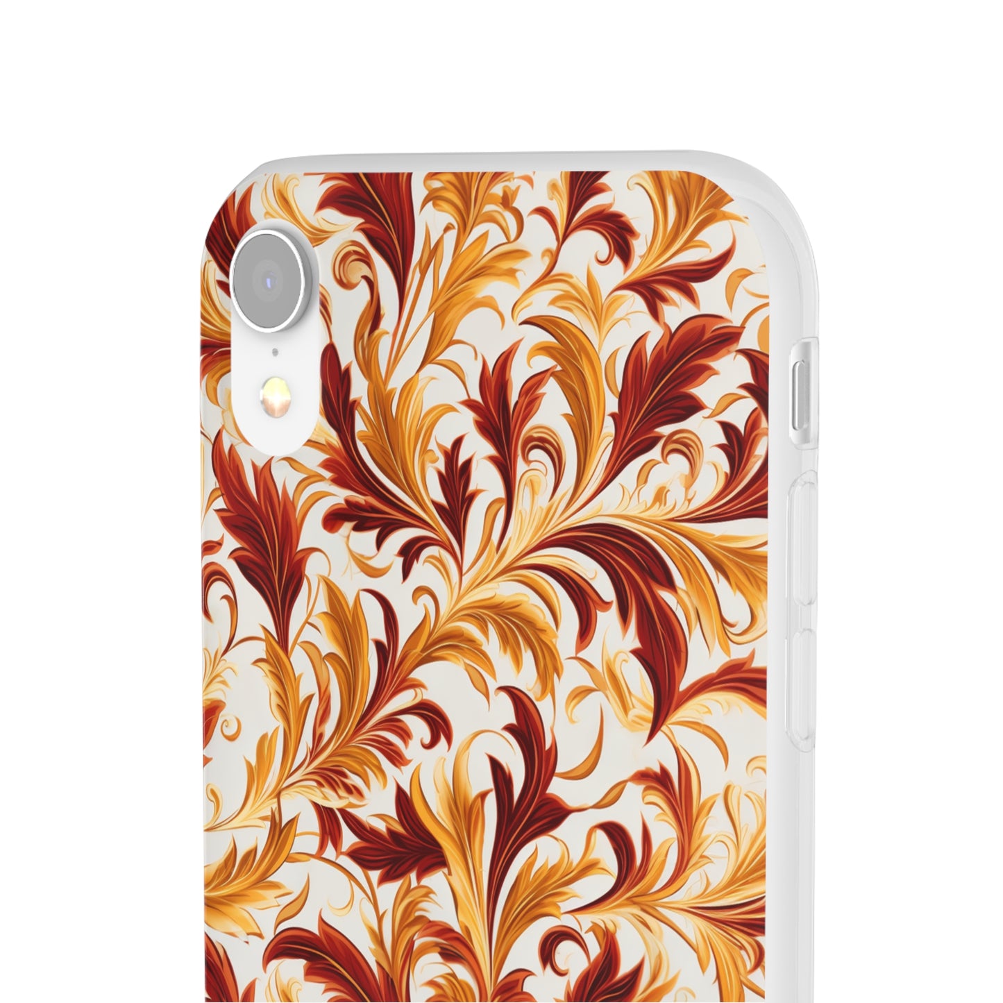 Swirling Autumn: Vortexes of Fall Foliage in Gold and Bronze - Flexible Phone Case