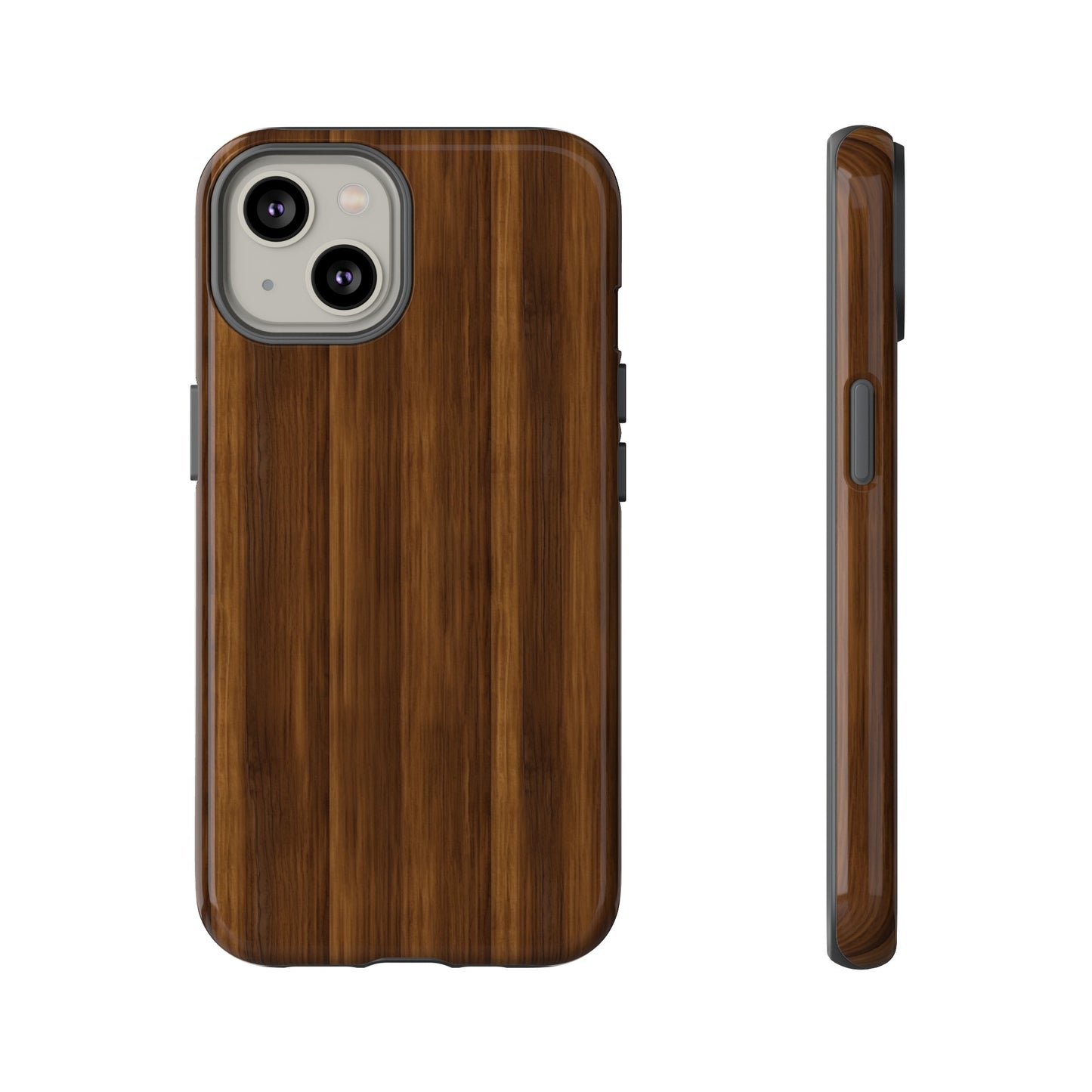 Luxurious Faux Dark Walnut Essence Phone Case - Rich and Refined Natural Wood Design - Tough Cases