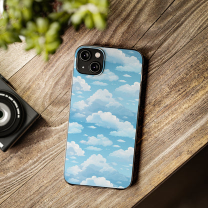 Boundless Azure Horizon - Calm Sky Design Soft Phone Case for IPhone, Samsung, and Google Pixel Phone Case Pattern Symphony   