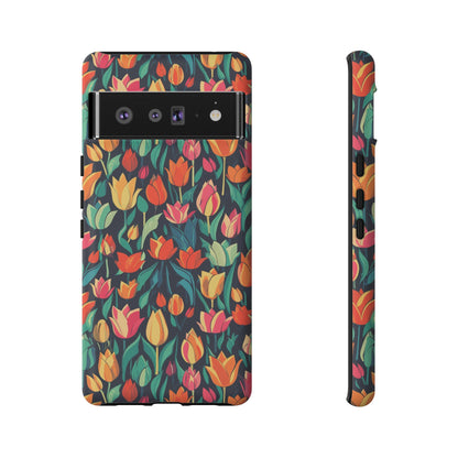 Tulip Medley Tough Phone Case - Vibrant Spring Floral Design