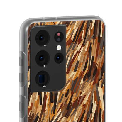 Fragmented Forest: Autumn's Abstract Palette Flexible Phone Case