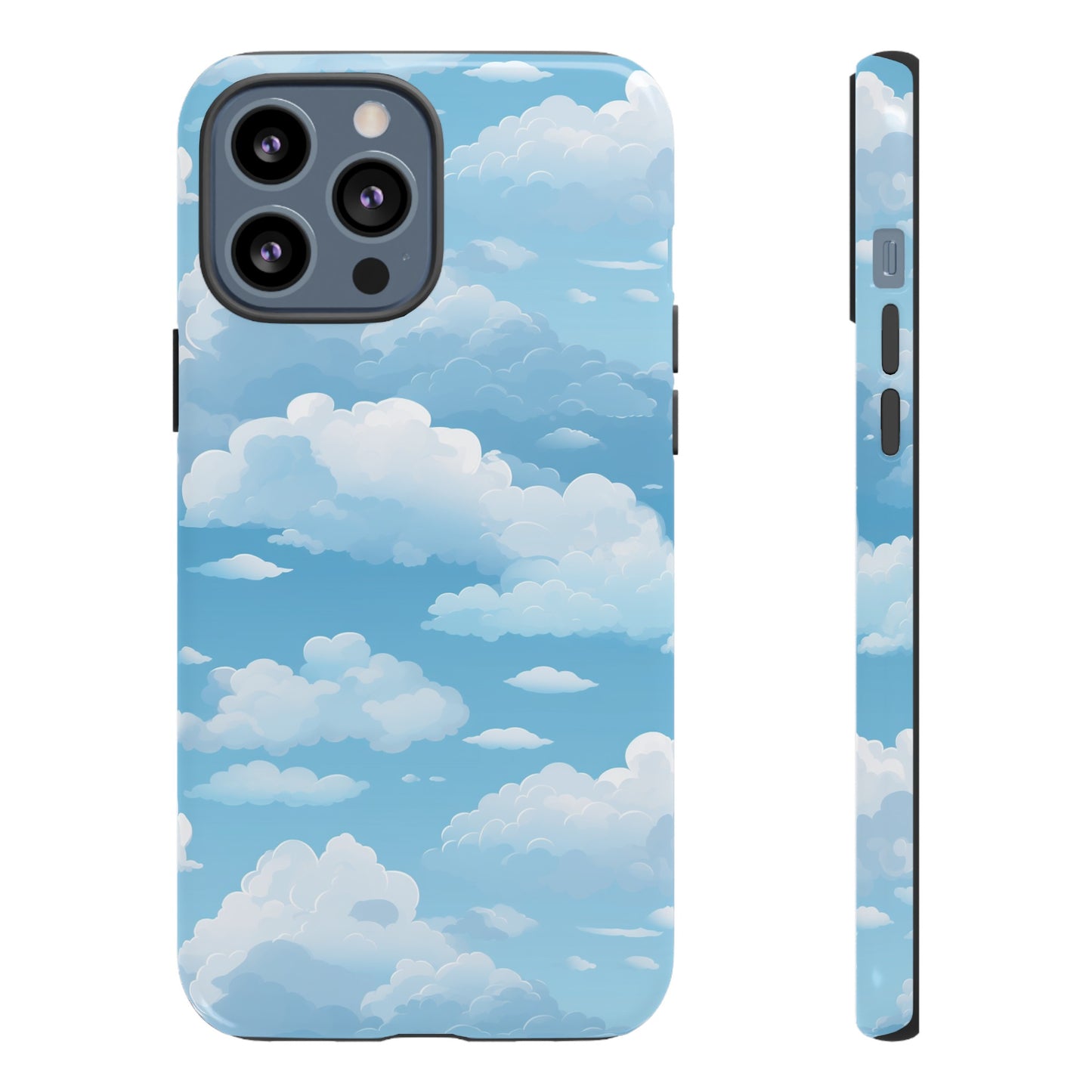 Azure Horizon Phone Case - Majestic Sky & Cloud Pattern - Tough Phone Case