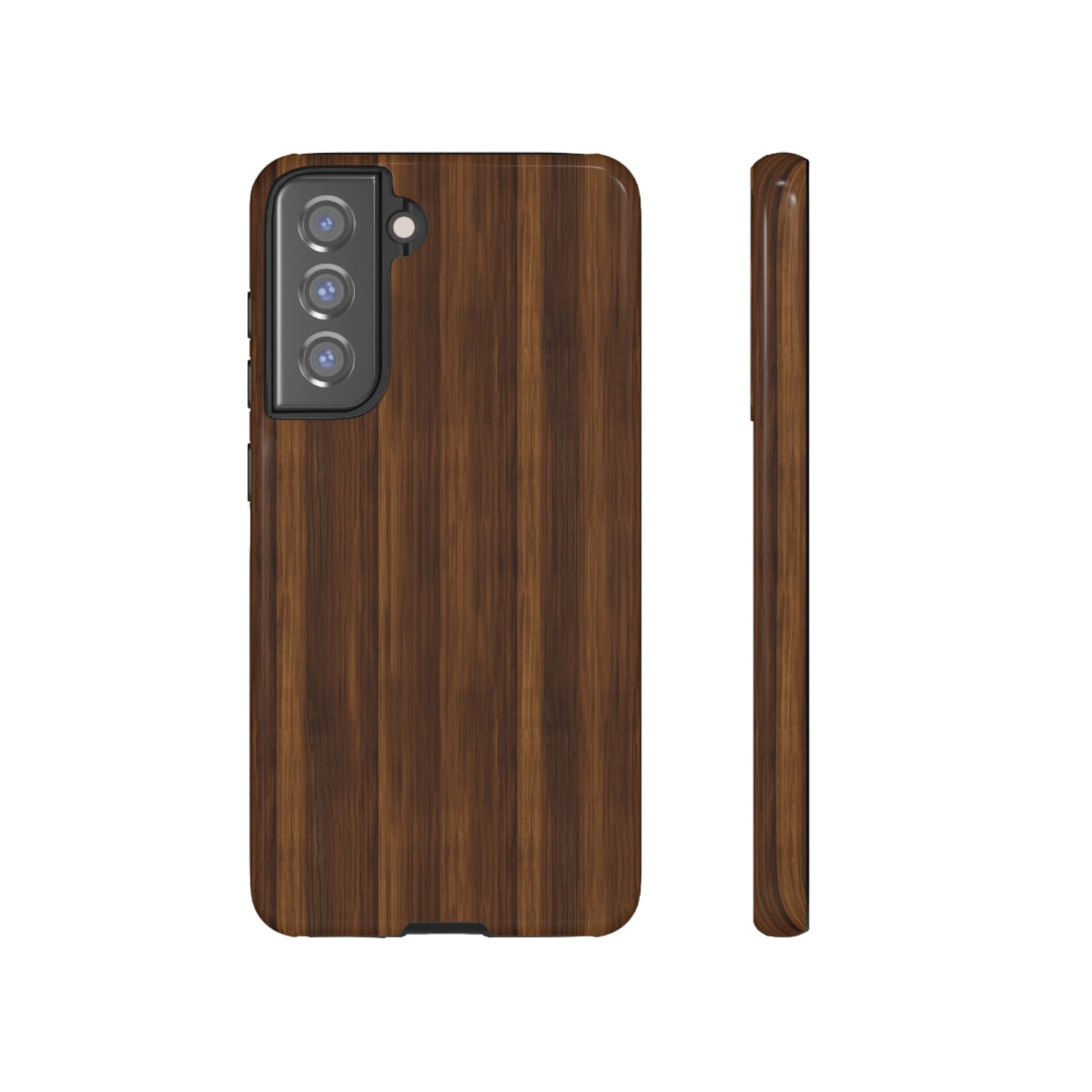 Luxurious Faux Dark Walnut Essence Phone Case - Rich and Refined Natural Wood Design - Tough Cases