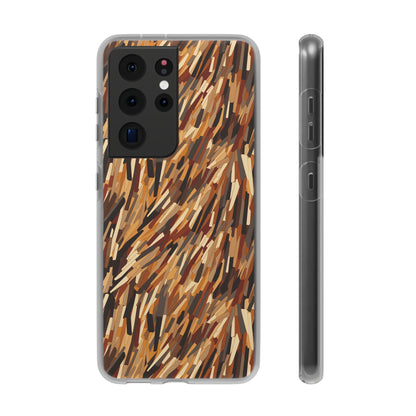 Fragmented Forest: Autumn's Abstract Palette Flexible Phone Case