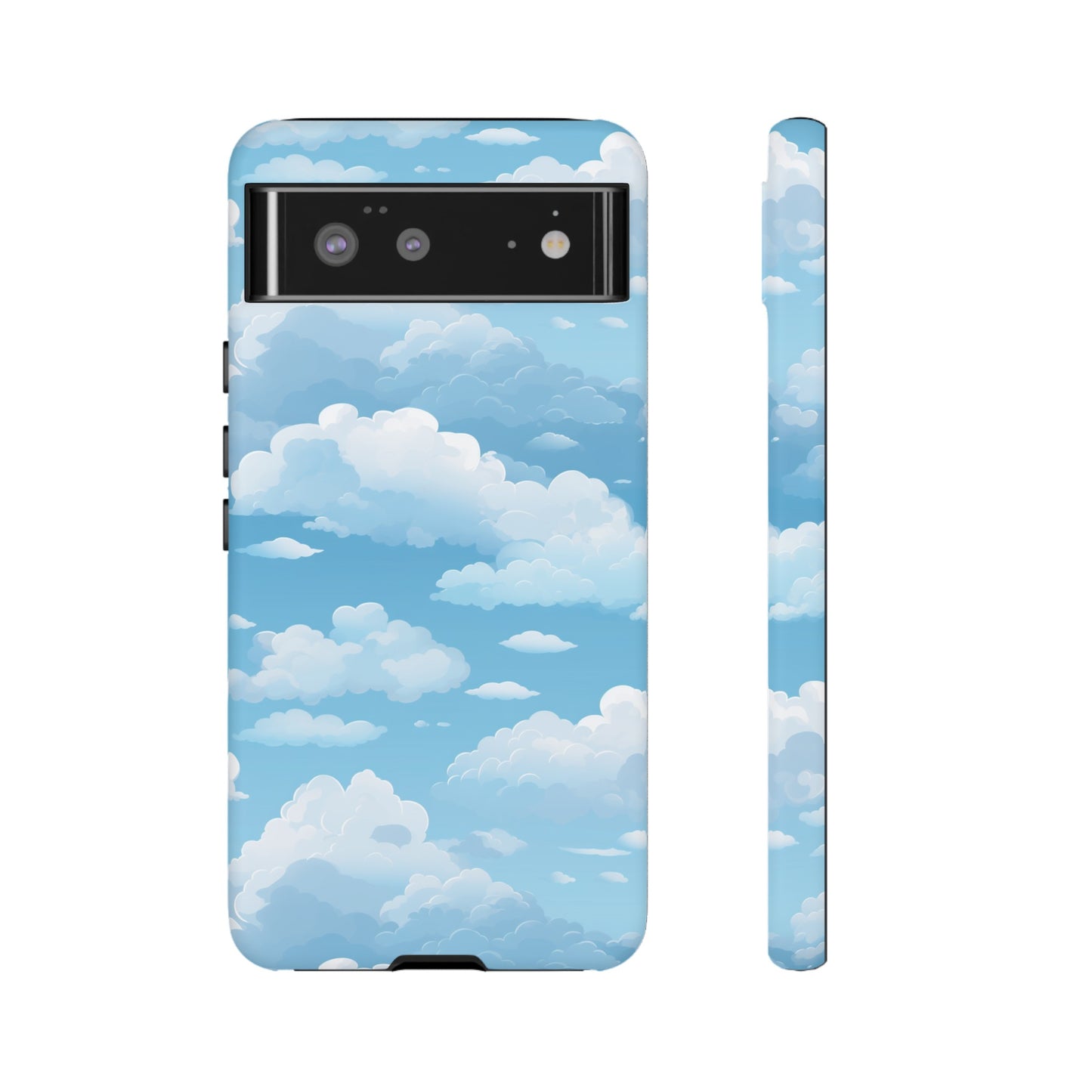 Azure Horizon Phone Case - Majestic Sky & Cloud Pattern - Tough Phone Case