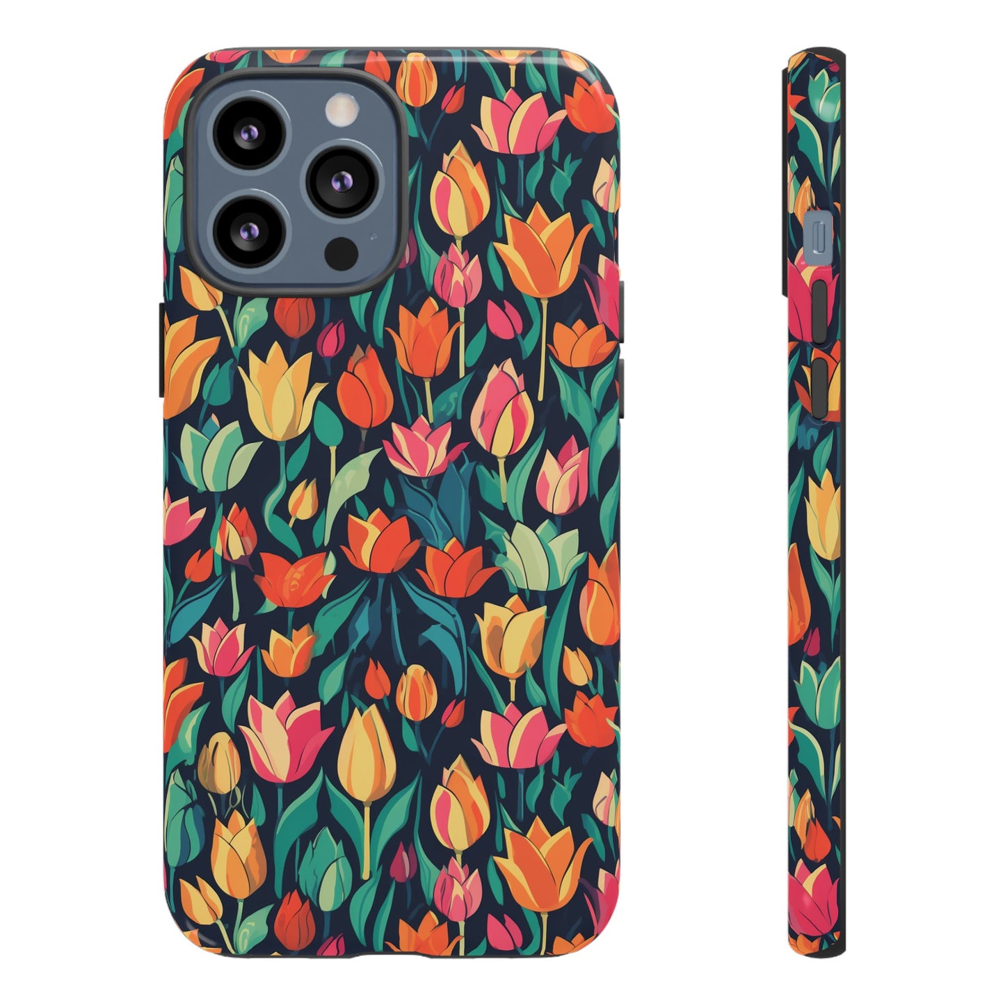 Tulip Medley Tough Phone Case - Vibrant Spring Floral Design