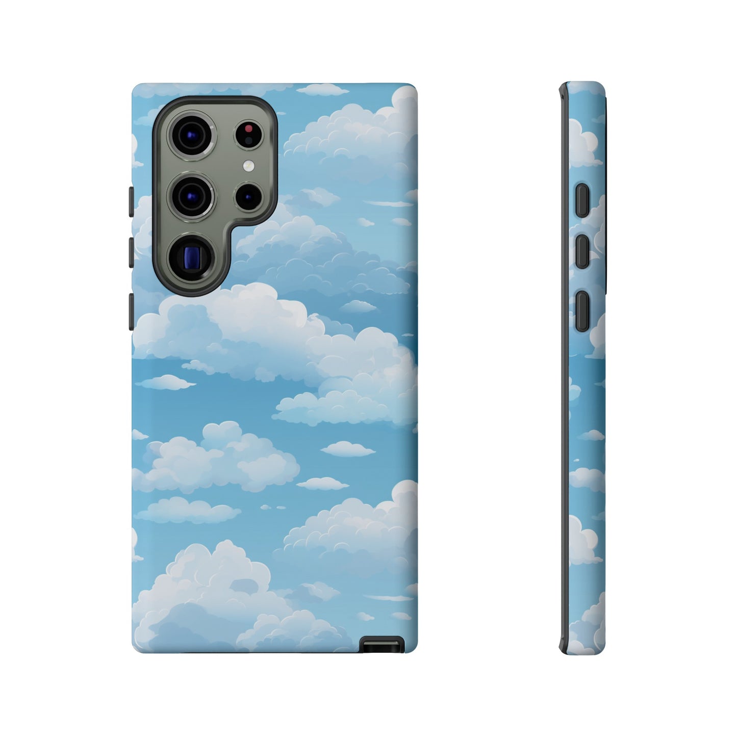 Azure Horizon Phone Case - Majestic Sky & Cloud Pattern - Tough Phone Case