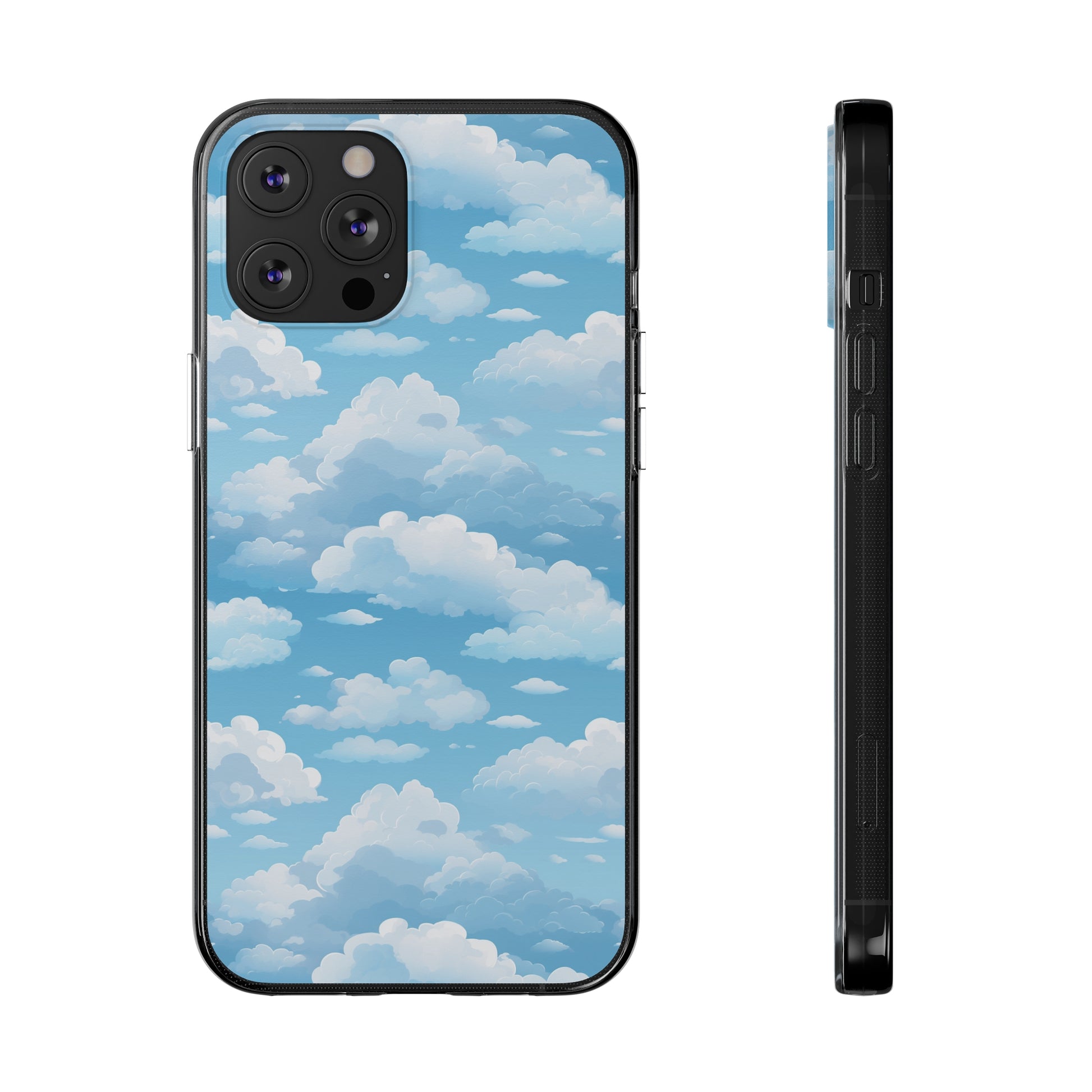 Boundless Azure Horizon - Calm Sky Design Soft Phone Case for IPhone, Samsung, and Google Pixel Phone Case Pattern Symphony   