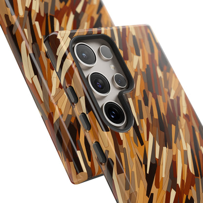 Fragmented Forest: Autumn's Abstract Palette Tough Phone Case