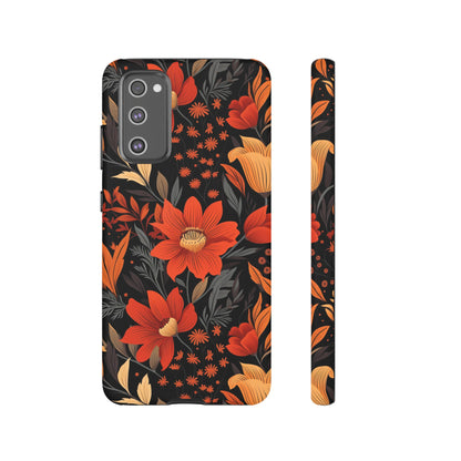 Autumn Blossom Noir: A Dark Floral Canvas Tough Case