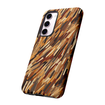 Fragmented Forest: Autumn's Abstract Palette Tough Phone Case