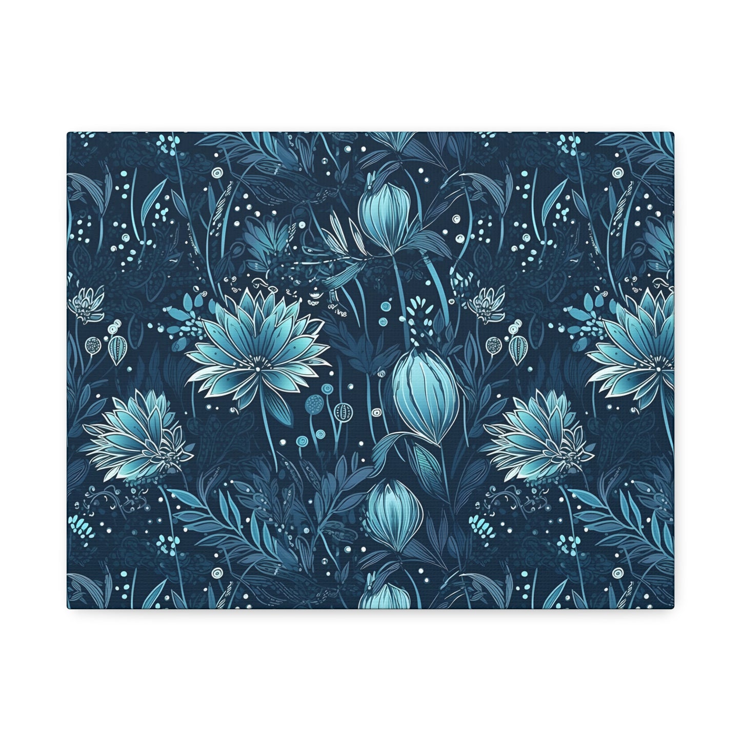 Metallic Blue Scilla - Shimmering Spring Wall Art Canvas