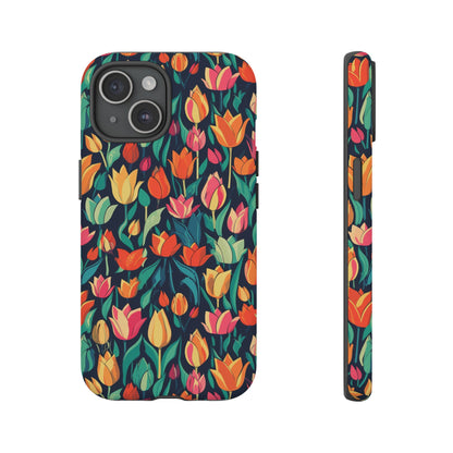 Tulip Medley Tough Phone Case - Vibrant Spring Floral Design