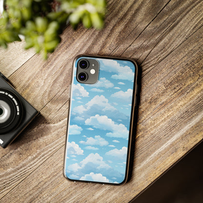 Boundless Azure Horizon - Calm Sky Design Soft Phone Case for IPhone, Samsung, and Google Pixel Phone Case Pattern Symphony   