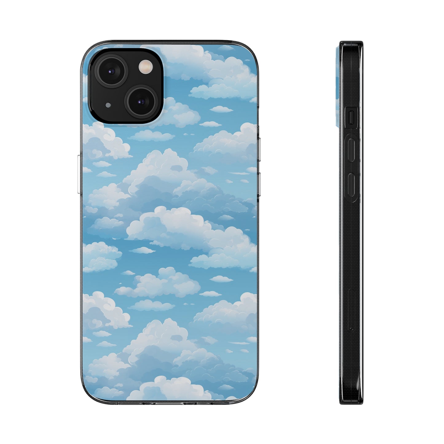 Boundless Azure Horizon - Calm Sky Design Soft Phone Case for IPhone, Samsung, and Google Pixel Phone Case Pattern Symphony   