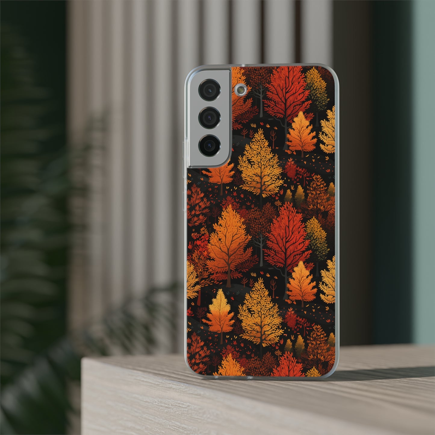 Bronzed Forest: A Chromatic Landscape - Flexible Phone Case