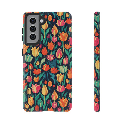 Tulip Medley Tough Phone Case - Vibrant Spring Floral Design