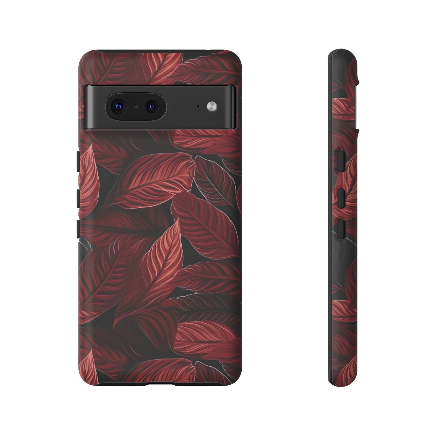 Scarlet Whispers: Lush Autumn Colours in Botanical Bliss - Tough Phone Case